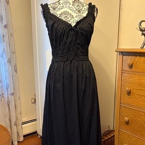 Old Navy Black Ruffled Cotton Maxi Dress Size XXL P New with Tags